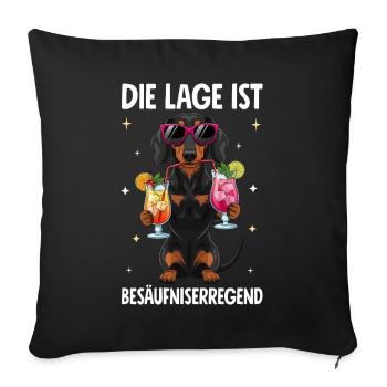 Die Lage Ist Besäufniserregend - Sofakissenbezug 45 x 45 cm - Schwarz - Vorne