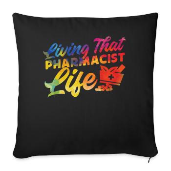 Pharmacy Tech Technician - Sofakissenbezug 45 x 45 cm - Schwarz - Vorne