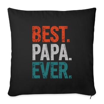 Best dad ever: Perfect for dads - Sofa pillowcase 17,3'' x 17,3'' (45 x 45 cm) - black - Front