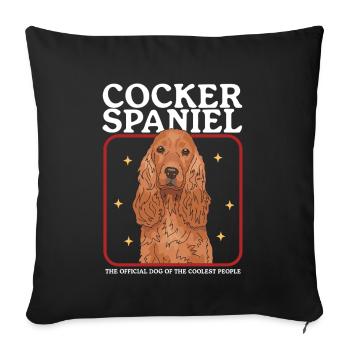 Cocker Spaniel Chiens Cocker Spaniel Cadeaux - Housse de coussin décorative 45 x 45 cm - noir - Devant