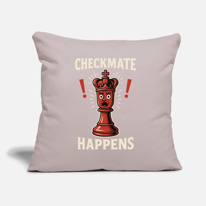 Checkmate Happens Chess Player Board Game Sofa pillowcase 17,3'' x 17,3'' (45 x 45 cm)