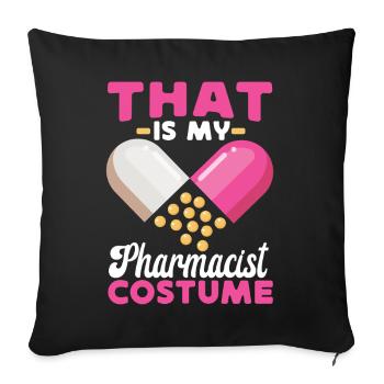 Pharmacy Tech Technician - Sofa pillowcase 17,3'' x 17,3'' (45 x 45 cm) - black - Front
