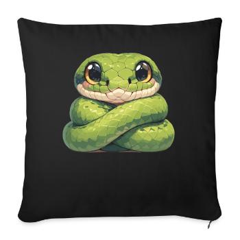 Snakes Snake - Sofa pillowcase 17,3'' x 17,3'' (45 x 45 cm) - black - Front