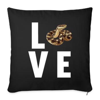 Snakes Snake - Sofa pillowcase 17,3'' x 17,3'' (45 x 45 cm) - black - Front