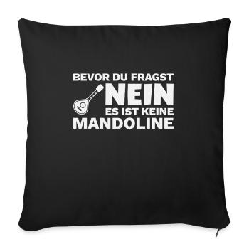 Bouzouki keine Mandoline Hellas Spruch - Sofakissenbezug 45 x 45 cm - Schwarz - Vorne