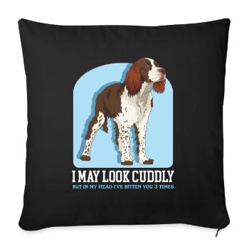 English Springer Spaniel Geschenke - Sofakissenbezug 45 x 45 cm - Schwarz - Vorne