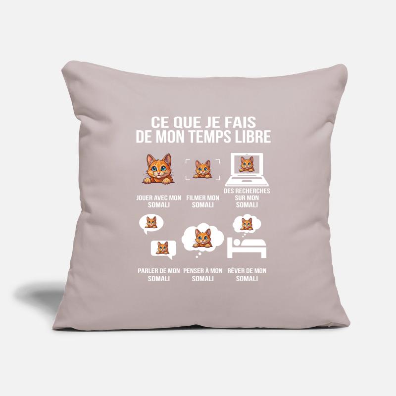 Ce que je fais de mon temps libre avec mon Somali Housse de coussin décorative 45 x 45 cm