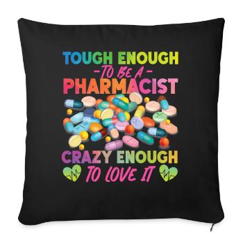 Pharmacy Tech Technician - Sofakissenbezug 45 x 45 cm - Schwarz - Vorne