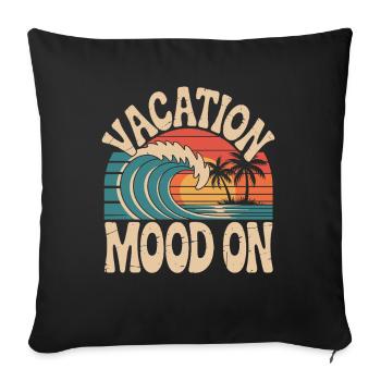 Vacation Mood On Summer Festival Travel Club Vacation - Sofa pillowcase 17,3'' x 17,3'' (45 x 45 cm) - black - Front