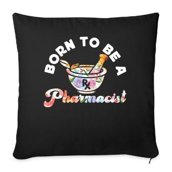 Pharmacy Tech Technician - Sofa pillowcase 17,3'' x 17,3'' (45 x 45 cm) - black - Front