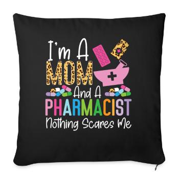 Technicien en pharmacie - Housse de coussin décorative 45 x 45 cm - noir - Devant