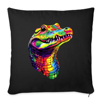 Crocodile Alligator Reptile Crocodile Love Crocodiles - Housse de coussin décorative 45 x 45 cm - noir - Devant