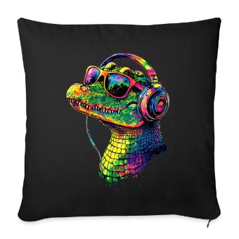 Crocodile Alligator Reptile Crocodile Love Crocodiles - Housse de coussin décorative 45 x 45 cm - noir - Devant