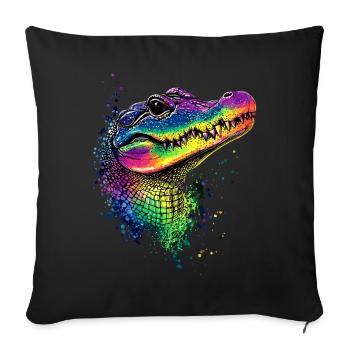 Crocodile Alligator Reptile Crocodile Love Crocodiles - Housse de coussin décorative 45 x 45 cm - noir - Devant