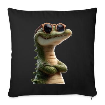 Crocodile Alligator Reptile Crocodile Love Crocodiles - Housse de coussin décorative 45 x 45 cm - noir - Devant