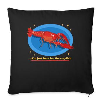 Crayfish Noble Crayfish Seafood Gifts - Sofa pillowcase 17,3'' x 17,3'' (45 x 45 cm) - black - Front
