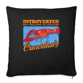 Crayfish Noble Crayfish Crayfish Seafood Gift - Sofa pillowcase 17,3'' x 17,3'' (45 x 45 cm) - black - Front