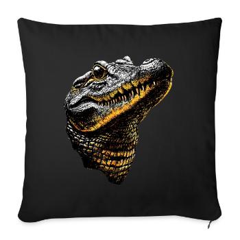 Crocodile Alligator Reptile Crocodile Love Crocodiles - Housse de coussin décorative 45 x 45 cm - noir - Devant