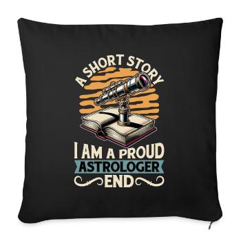 Astrologer A Short Story I Am A Proud Tarot Reader - Sofa pillowcase 17,3'' x 17,3'' (45 x 45 cm) - black - Front