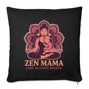 Zen-Mama Mandala - Sofa pillowcase 17,3'' x 17,3'' (45 x 45 cm) - black - Front