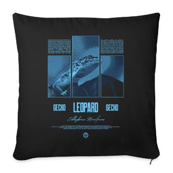 Leopard Gecko Reptile Keeper Streetwear - Sofa pillowcase 17,3'' x 17,3'' (45 x 45 cm) - black - Front