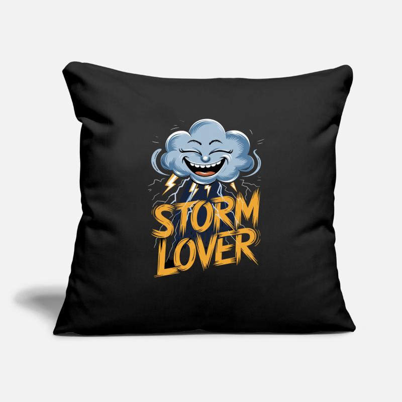 Storm Lover Clouds Lightning Face Sofa pillowcase 17,3'' x 17,3'' (45 x 45 cm)