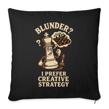 Carver? Je préfère la stratégie créative - Housse de coussin décorative 45 x 45 cm - noir - Devant