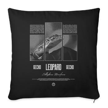 Leopard Gecko Reptile Keeper Streetwear - Sofa pillowcase 17,3'' x 17,3'' (45 x 45 cm) - black - Front