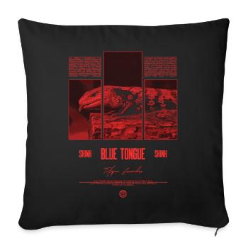 Blue Tongue Skink Reptile Keeper Streetwear - Sofakissenbezug 45 x 45 cm - Schwarz - Vorne