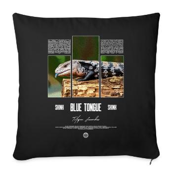 Blue Tongue Skink Reptile Keeper Streetwear - Sofakissenbezug 45 x 45 cm - Schwarz - Vorne