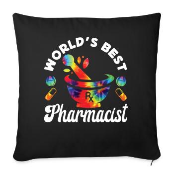 Pharmacy Tech Technician - Sofakissenbezug 45 x 45 cm - Schwarz - Vorne