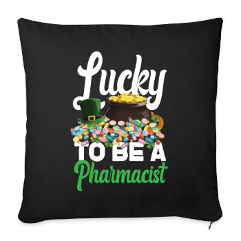 Technicien en pharmacie - Housse de coussin décorative 45 x 45 cm - noir - Devant