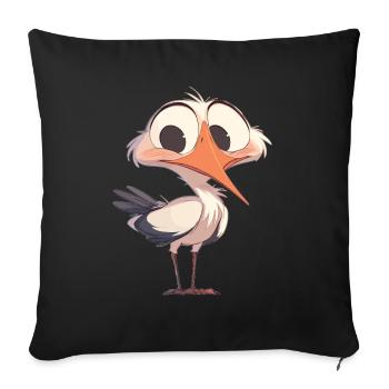 Storks Stork - Sofa pillowcase 17,3'' x 17,3'' (45 x 45 cm) - black - Front