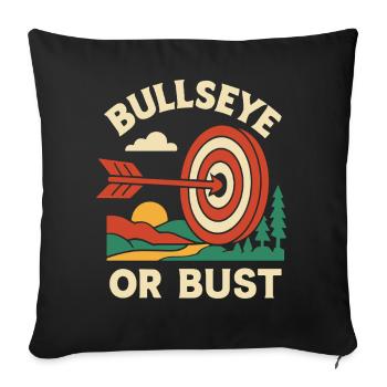 Oeil De Bœuf Ou Buste Arc De Tir À L’arc Drôle - Housse de coussin décorative 45 x 45 cm - noir - Devant