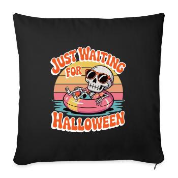 Chill Skeleton Halloween Vibes - Sofa pillowcase 17,3'' x 17,3'' (45 x 45 cm) - black - Front