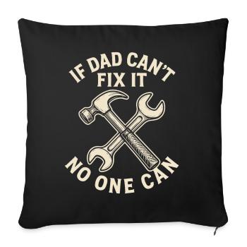 Papa artisan passe-temps tournevis drôle dicton - Housse de coussin décorative 45 x 45 cm - noir - Devant