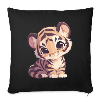 Tigre de Sumatra - Housse de coussin décorative 45 x 45 cm - noir - Devant
