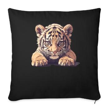 Tigre de Sumatra - Housse de coussin décorative 45 x 45 cm - noir - Devant