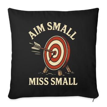 Viser Petit Raté Petit Archer de tir à l’arc - Housse de coussin décorative 45 x 45 cm - noir - Devant