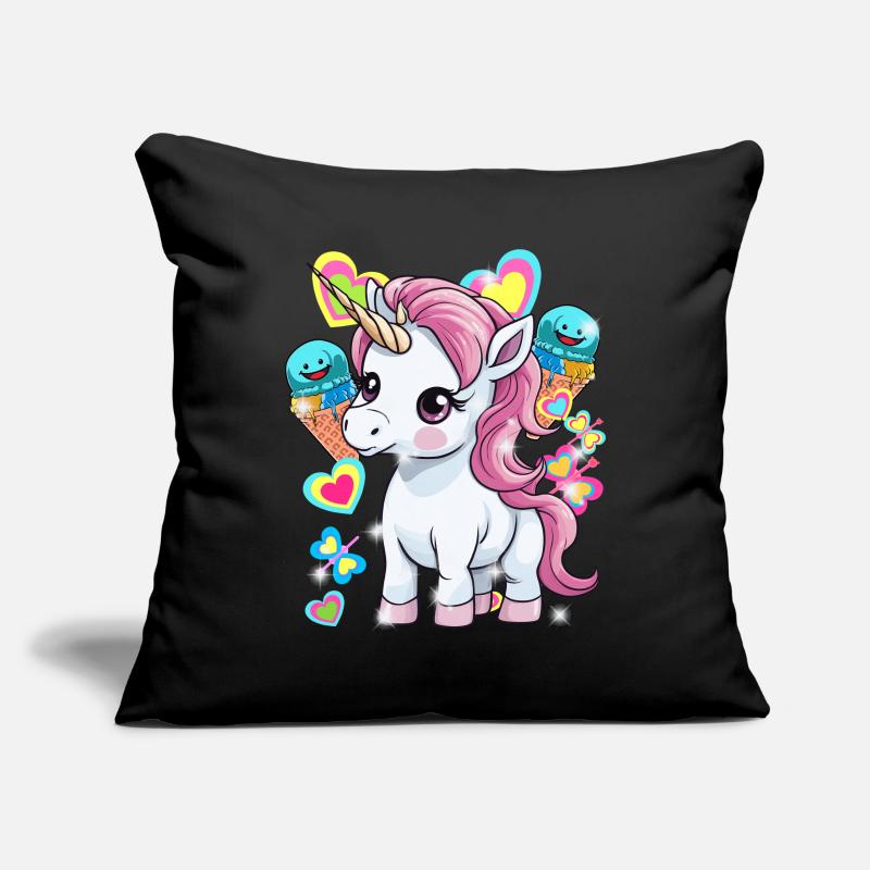 Einhorn Kinder Mädchen Jungen Eis Eiskrem Sofakissenbezug 45 x 45 cm