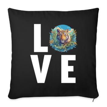 Tigre de Sumatra - Housse de coussin décorative 45 x 45 cm - noir - Devant