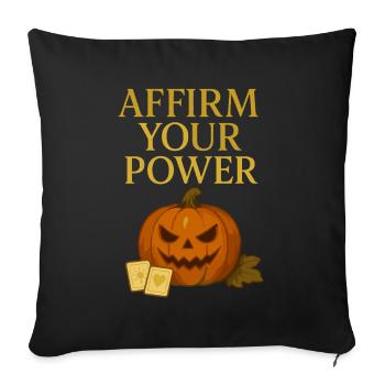 Affirm Your Power Kürbis - Sofakissenbezug 45 x 45 cm - Schwarz - Vorne