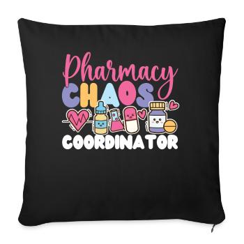 Pharmacy Tech Technician - Sofa pillowcase 17,3'' x 17,3'' (45 x 45 cm) - black - Front