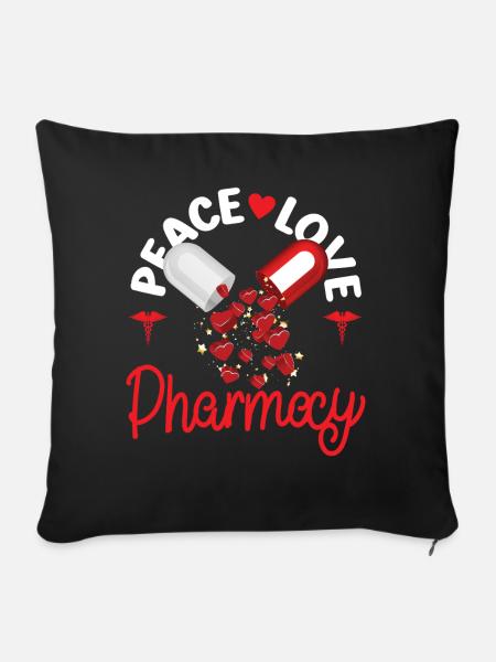 Pharmacy Tech Technician - Sofakissenbezug 45 x 45 cm - Schwarz