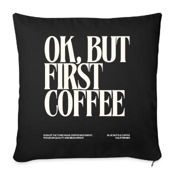 Coffee Break Motif for Coffee Lovers - Sofa pillowcase 17,3'' x 17,3'' (45 x 45 cm) - black - Front