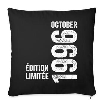 Legends October 1996 Vintage October 1996 Retro - Sofa pillowcase 17,3'' x 17,3'' (45 x 45 cm) - black - Front