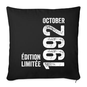 Légendes Octobre 1992 Millésime Octobre 1992 Rétro - Housse de coussin décorative 45 x 45 cm - noir - Devant