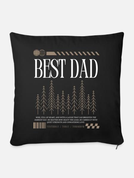 Bester Papa  - Sofakissenbezug 45 x 45 cm - Schwarz