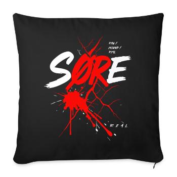 T-shirts urbains streetwear - Housse de coussin décorative 45 x 45 cm - noir - Devant