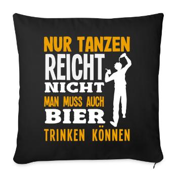 Dance - Sofa pillowcase 17,3'' x 17,3'' (45 x 45 cm) - black - Front